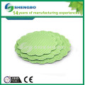 Disposable hot towel in tray green